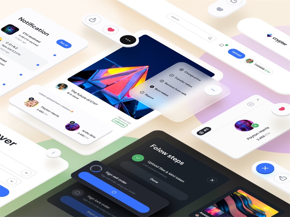 從 Dribbble 高贊的 828 個作品中，總結(jié)出 2022 設(shè)計趨勢