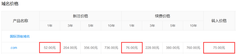 百度云.com域名價格