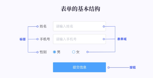 表單的組成