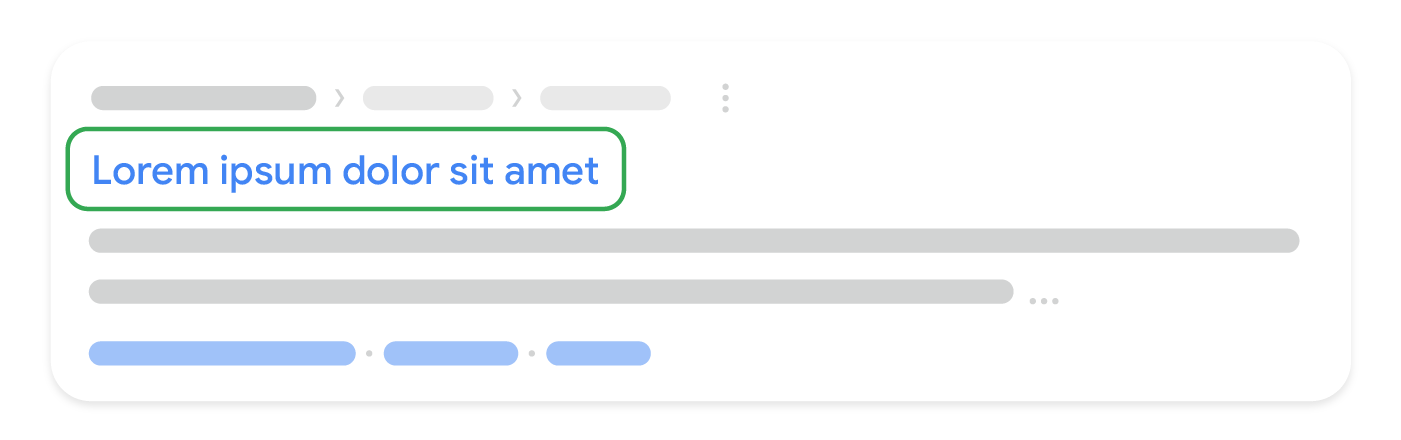 Google 搜索的網(wǎng)頁搜索結(jié)果中的標題鏈接