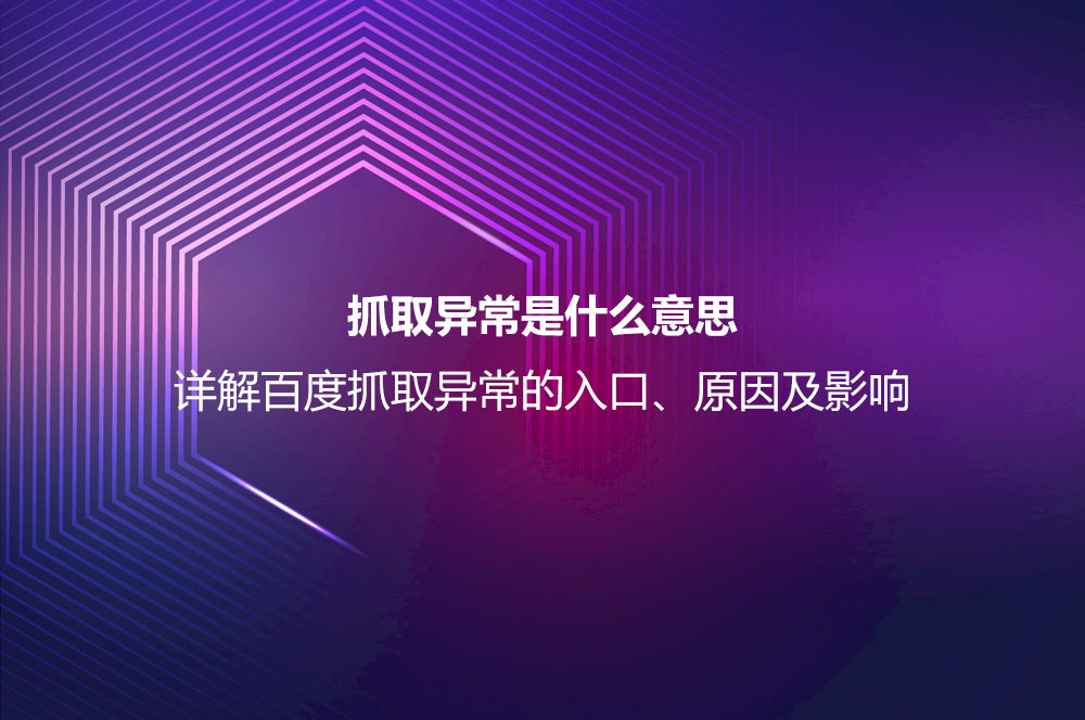 抓取異常是什么意思？詳解百度抓取異常的入口、原因及影響